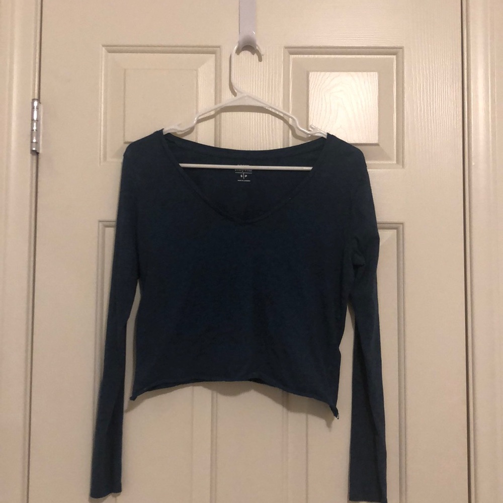 Navy blue plain long sleeve